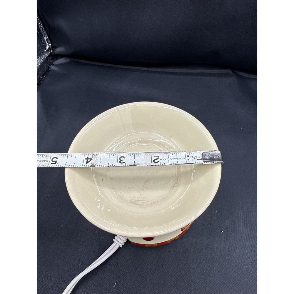 Ceramic electric wax warmer “welcome” Apple Basket Pattern - Picture 9 of 9
